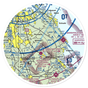 Pheasant Field (MA64) VFR Sectional Sticker (30 mile)