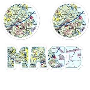 Sherman-Private Airport (MA63) VFR Sectional Sticker Pack