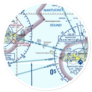 Muskeget Island Airport (MA55) VFR Sectional Sticker (30 mile)