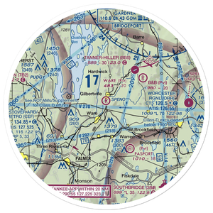 Ware Airport (MA53) VFR Sectional Sticker (30 mile)