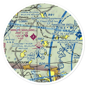 Sids Airport (MA52) VFR Sectional Sticker (20 mile)