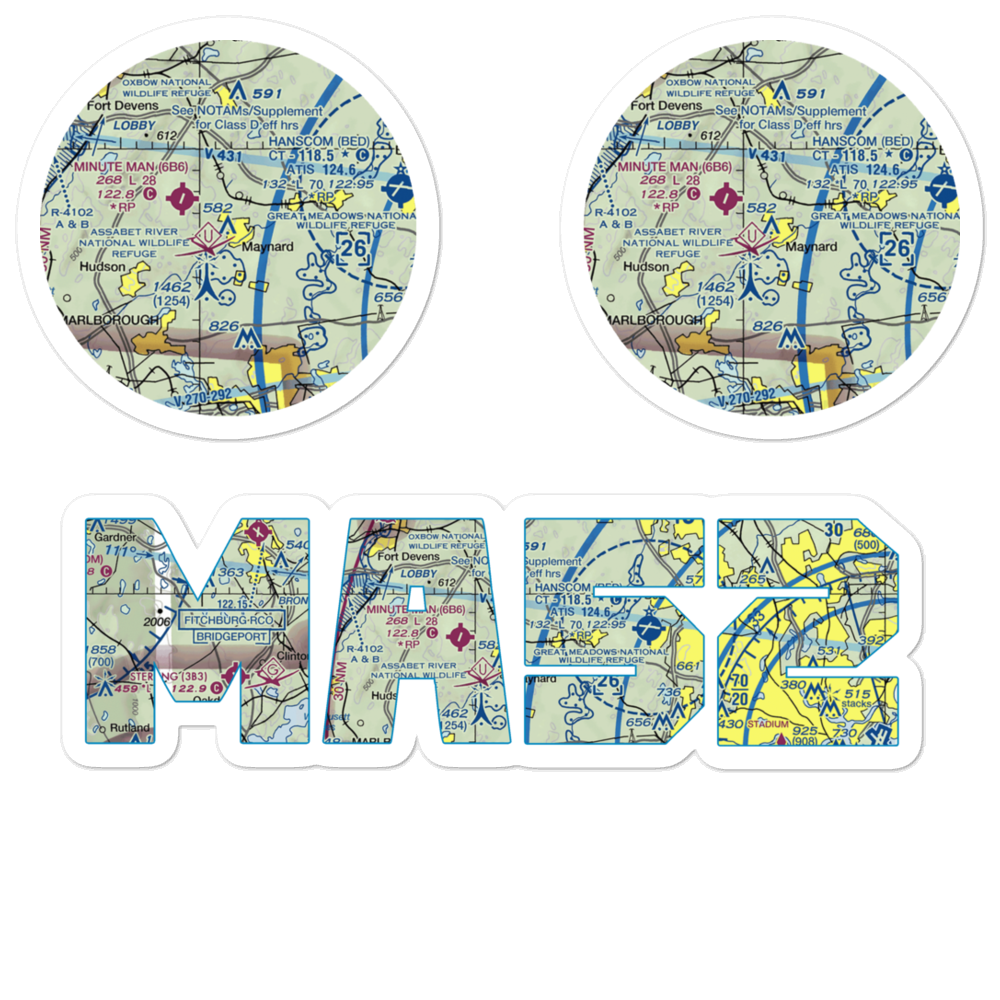 Sids Airport (MA52) VFR Sectional Sticker Pack 