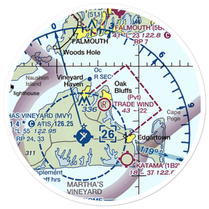 Trade Wind Airport (MA44) VFR Sectional Sticker (20 mile)
