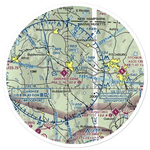 Diesel Dogs Seaplane Base (MA40) VFR Sectional Sticker (30 mile)