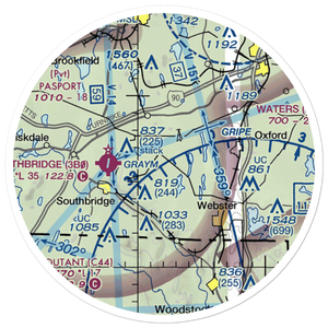 Dresser Hill Airport (MA30) VFR Sectional Sticker (20 mile)