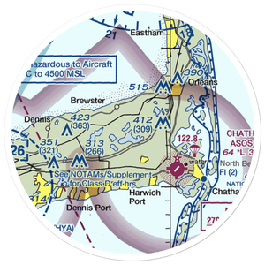 Long Pond Seaplane Base (MA25) VFR Sectional Sticker (20 mile)