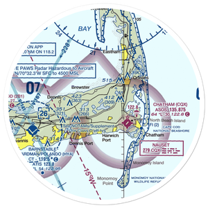 Long Pond Seaplane Base (MA25) VFR Sectional Sticker (30 mile)