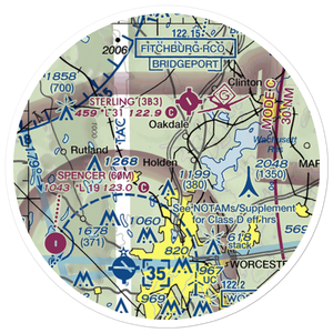 Marshall's Airport (MA16) VFR Sectional Sticker (20 mile)
