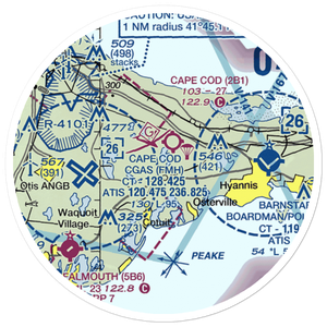 Marston Mills Seaplane Base (MA12) VFR Sectional Sticker (20 mile)