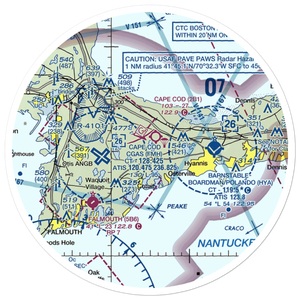 Marston Mills Seaplane Base (MA12) VFR Sectional Sticker (30 mile)
