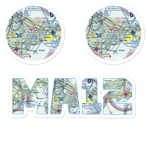 Marston Mills Seaplane Base (MA12) VFR Sectional Sticker Pack