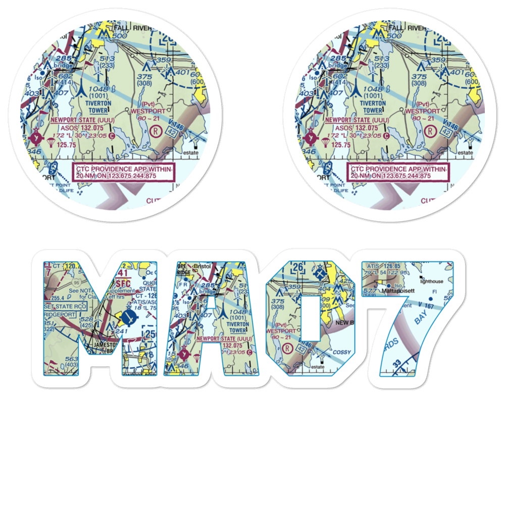 Friends Ultralightport (MA07) VFR Sectional Sticker Pack 