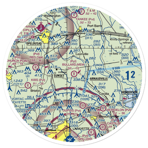 Tim Bullard Memorial Airport (LS91) VFR Sectional Sticker (30 mile)