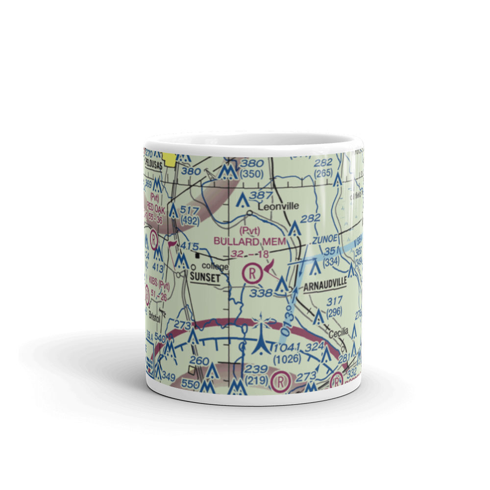 Tim Bullard Memorial Airport (LS91) VFR Sectional  Mug 