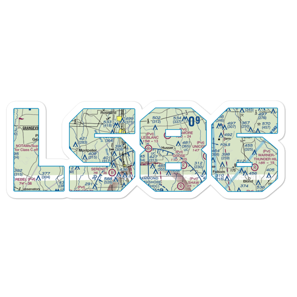Le Blanc Field (LS86) VFR Sectional Sticker 