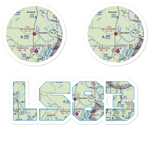 Delta Dusters, LLC Airport (LS83) VFR Sectional Sticker Pack
