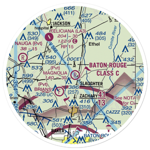 Magnolia Airpark (LS77) VFR Sectional Sticker (20 mile)