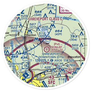 L J Earnest Airport (LS69) VFR Sectional Sticker (20 mile)