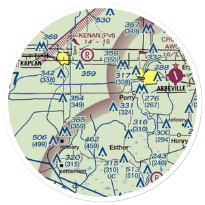 Ken Guidry Nr 1 Airport (LS68) VFR Sectional Sticker (20 mile)