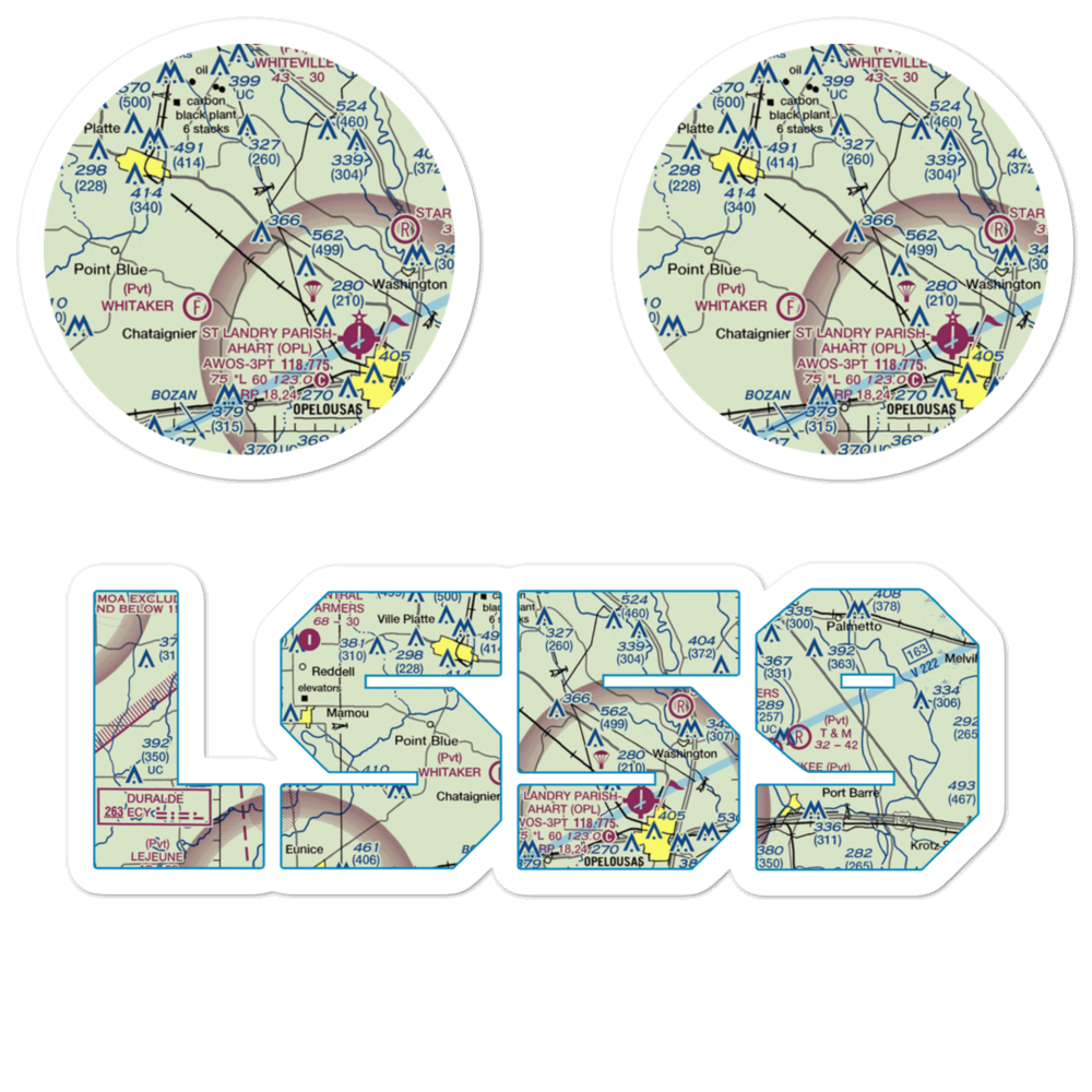 La Petite Airdrome Ultralightport (LS59) VFR Sectional Sticker Pack 