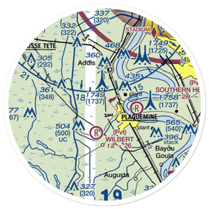 Simpson Airport (LS49) VFR Sectional Sticker (20 mile)