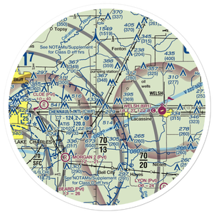 Light Plane Flyers Airfield (LS36) VFR Sectional Sticker (30 mile)