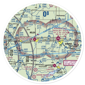 Ag Aviation Airport (LS18) VFR Sectional Sticker (30 mile)