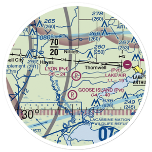 Lyon Airport (LS14) VFR Sectional Sticker (20 mile)
