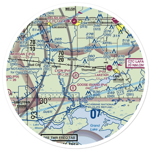 Lyon Airport (LS14) VFR Sectional Sticker (30 mile)