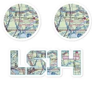 Lyon Airport (LS14) VFR Sectional Sticker Pack