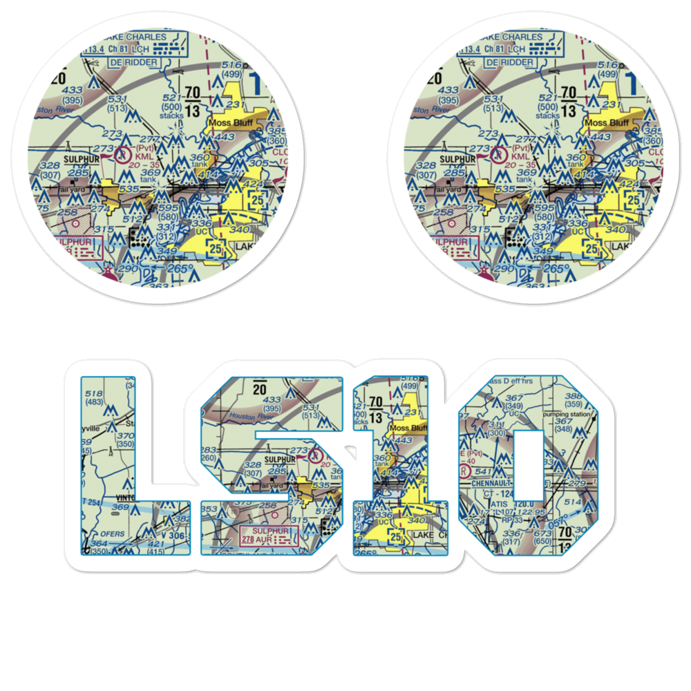 Reynolds Airport (LS10) VFR Sectional Sticker Pack 