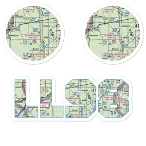 John W Meils Restricted Landing Area (LL98) VFR Sectional Sticker Pack