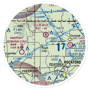Hillman Airport (LL91) VFR Sectional Sticker (20 mile)