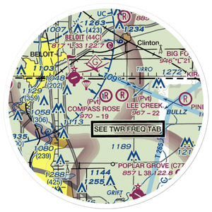 Compass Rose Airport (LL87) VFR Sectional Sticker (20 mile)