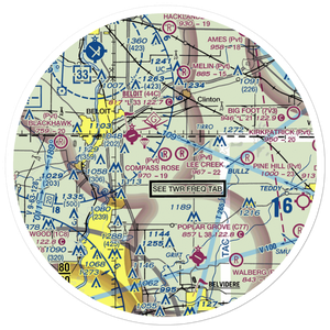 Compass Rose Airport (LL87) VFR Sectional Sticker (30 mile)