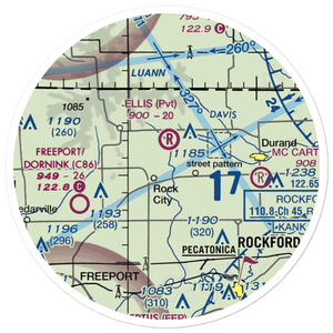 Chester Wyss Airport (LL75) VFR Sectional Sticker (20 mile)