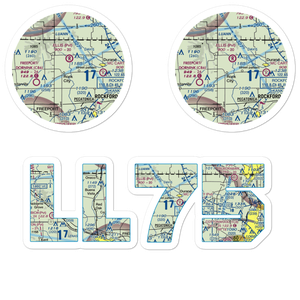 Chester Wyss Airport (LL75) VFR Sectional Sticker Pack