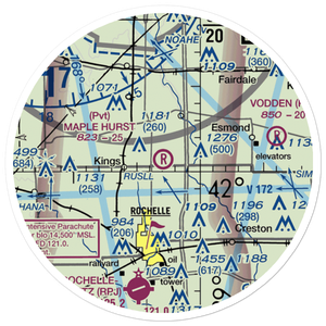 Maple Hurst Farms Airport (LL74) VFR Sectional Sticker (20 mile)