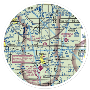 Maple Hurst Farms Airport (LL74) VFR Sectional Sticker (30 mile)