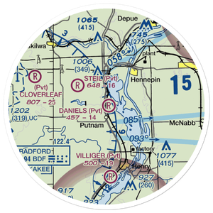 Ralph E. Daniels Airport (LL64) VFR Sectional Sticker (20 mile)