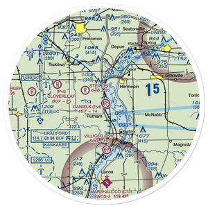 Ralph E. Daniels Airport (LL64) VFR Sectional Sticker (30 mile)