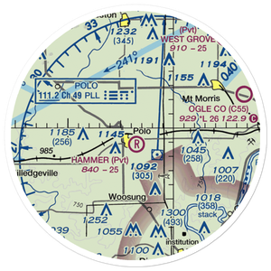 Gentry Airport (LL55) VFR Sectional Sticker (20 mile)