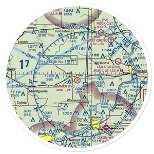 Gentry Airport (LL55) VFR Sectional Sticker (30 mile)