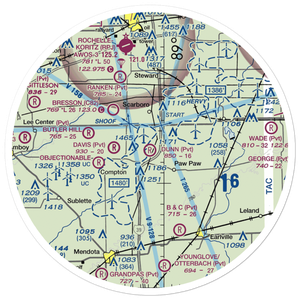 Dunn Airport (LL54) VFR Sectional Sticker (30 mile)