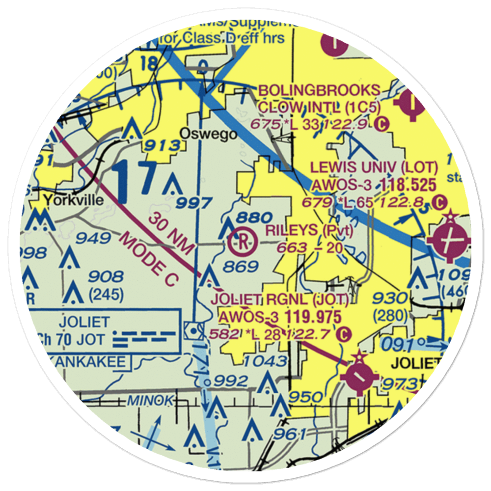 Riley's Field (LL51) VFR Sectional Sticker (20 mile) 
