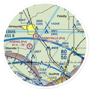 Raymond Restricted Landing Area (LL49) VFR Sectional Sticker (20 mile)