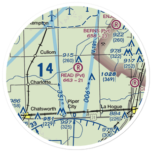 Read Airport (LL46) VFR Sectional Sticker (20 mile)