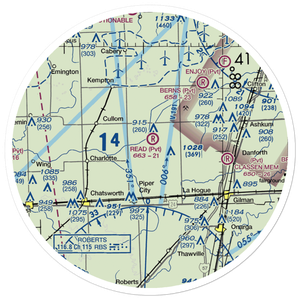 Read Airport (LL46) VFR Sectional Sticker (30 mile)