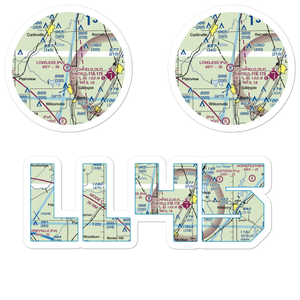 Lindell Loveless Airport (LL45) VFR Sectional Sticker Pack