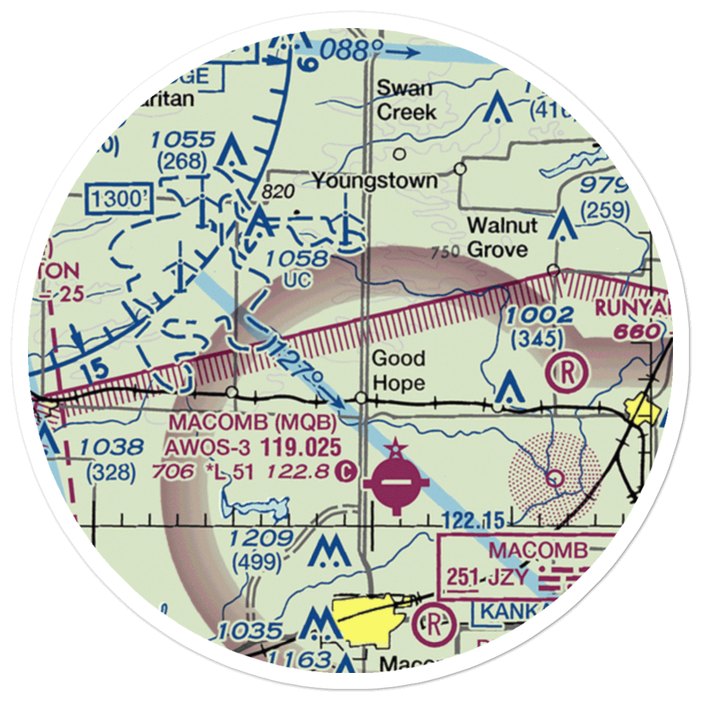 Rdh Farms Airport (LL33) VFR Sectional Sticker (20 mile) 
